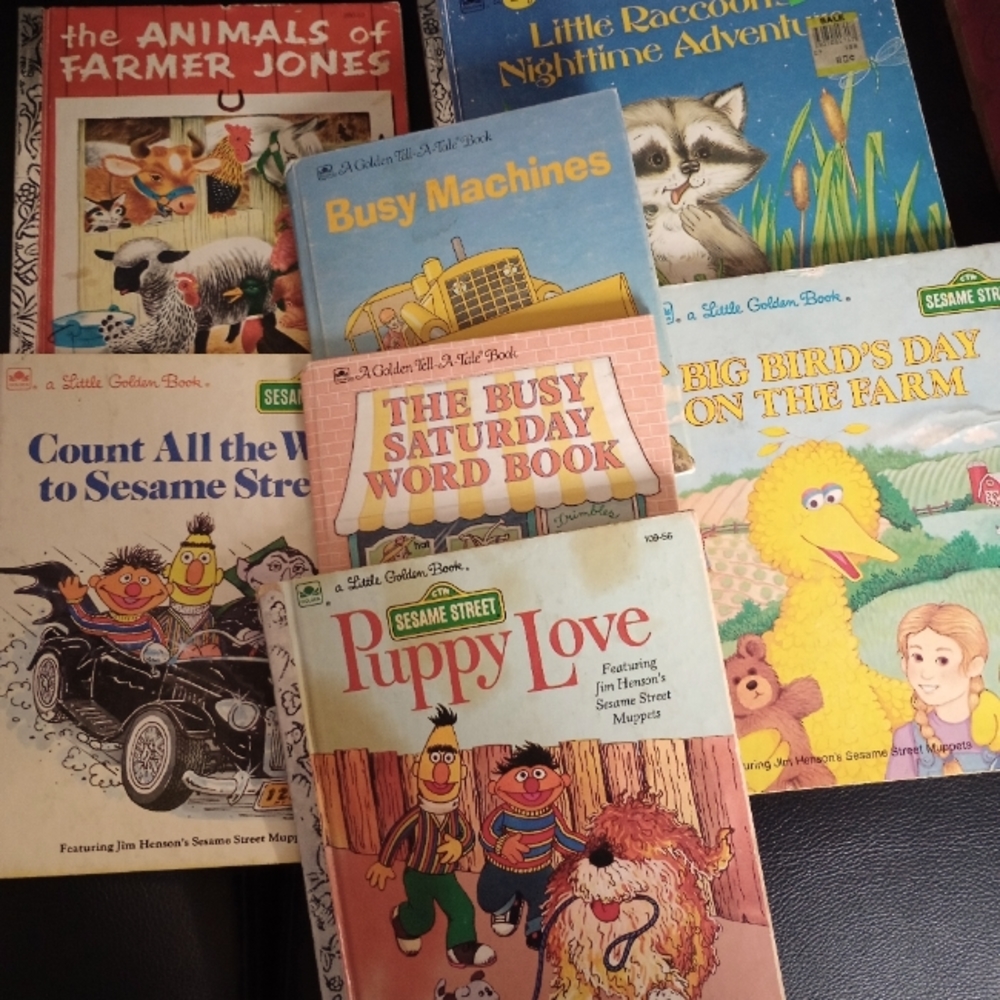 7 vintage Golden kids books